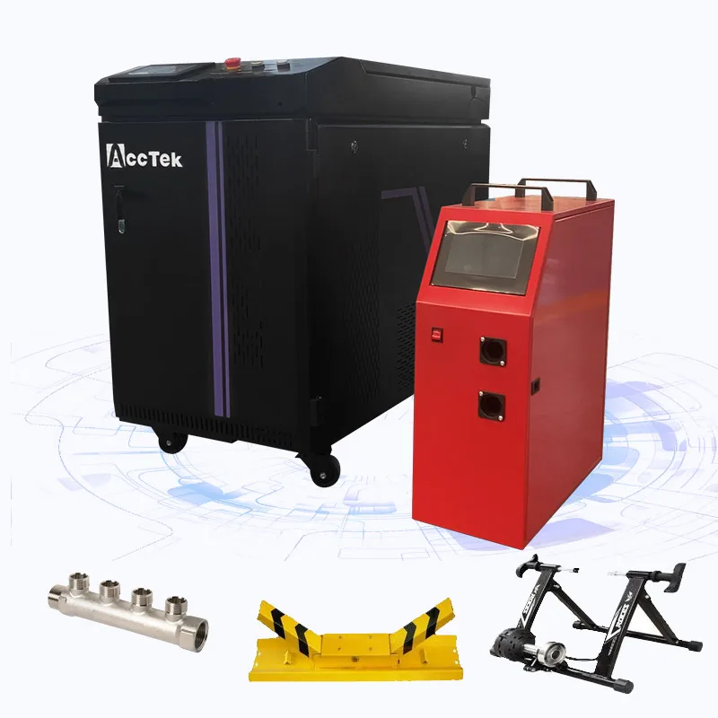 AccTek Portable Laser Welding Machine for 6mm 8mm Metal Welding Double Feeding Wire Welding Machine