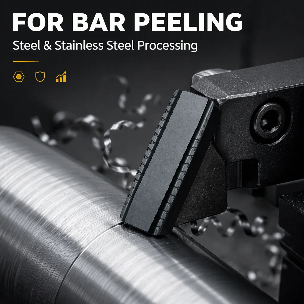High Wear Resistant Bar Peeling Inserts LNKN301207 PVD/CVD Coated Tungsten Carbide Insert for Steel Stainless Steel Bar