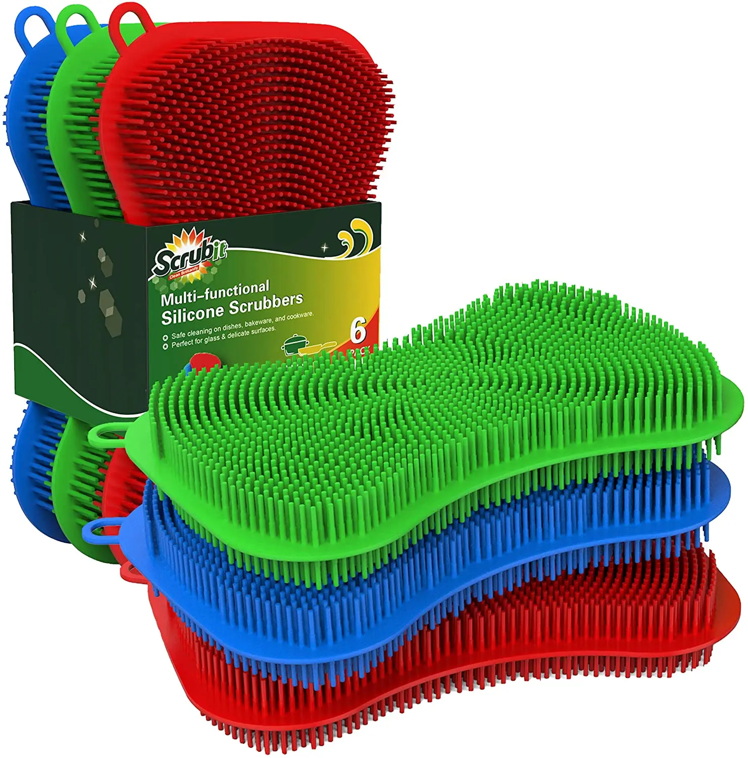 1Pcs Sponge Brush Dish Washing Cleaning Kitchen Pad Soap Cleaner Too 