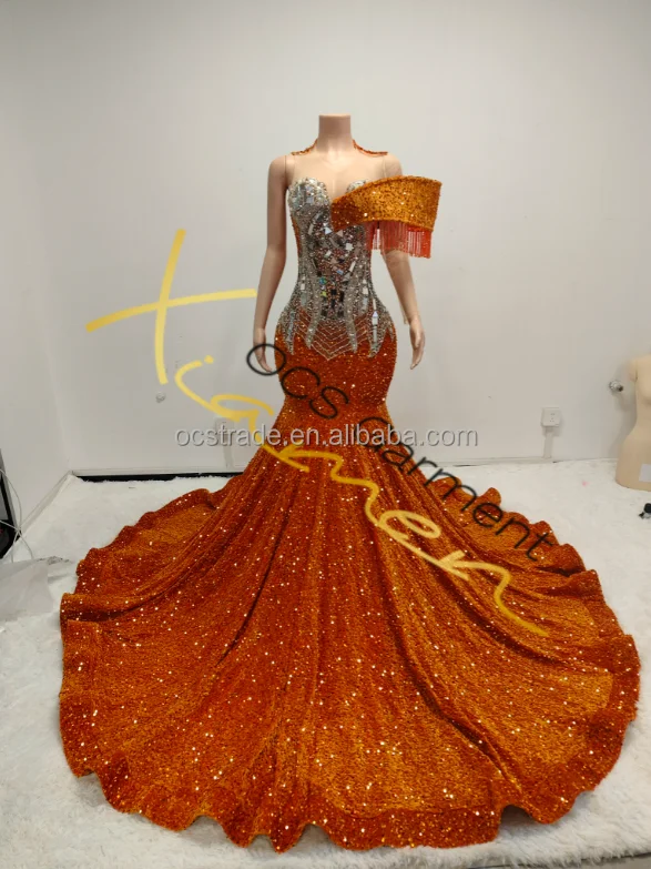 prom_theme商品です♪ Ocstrade 2025 Fashion Asymmetric Design Prom Dresses Elegant