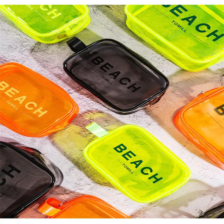 Customized Promotional Strong Durable PVC Clear Transparent Makeup Bag for Packing Cosmetic