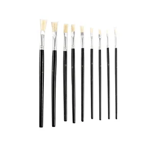 Watercolor Acrylic Art Paint Brushes White Wooden Handle Nylon Hair Art Paint Brushes Fine Nylon Hair Painting Brush Set