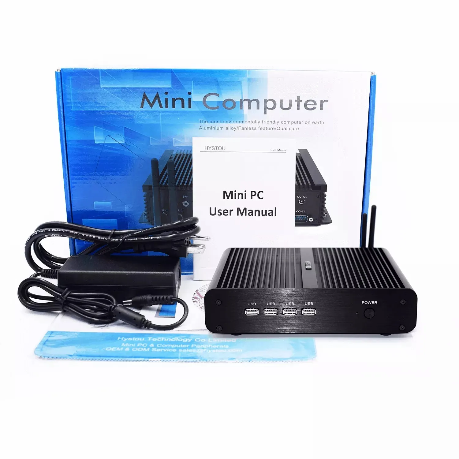 HYSTOU Factory Price Mini Pc I7 Fanless Computer 10Th Cpu 10510U Dp Hd Barebone Minipc