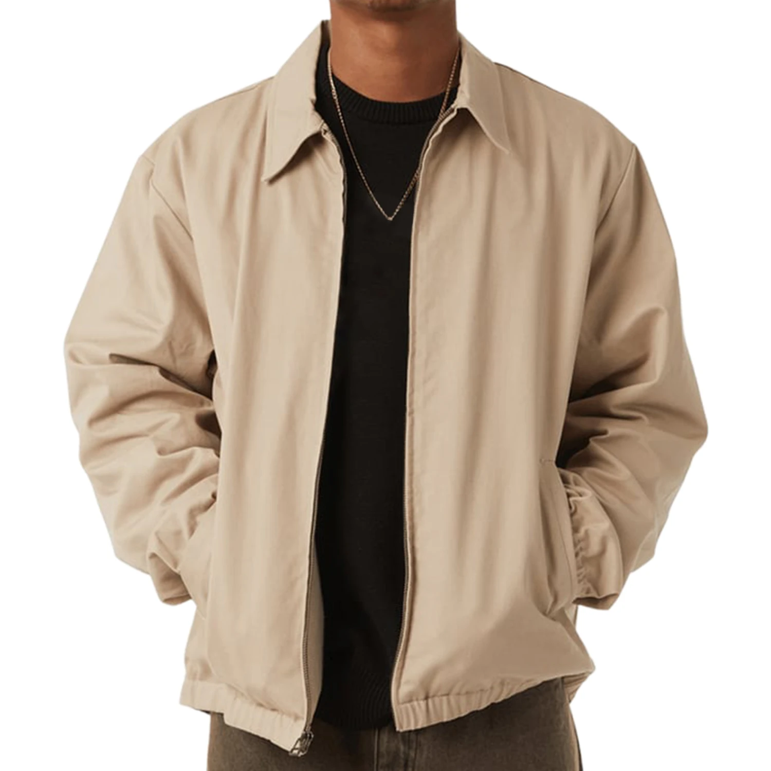 Customized Mens windbreaker jacket Zip up varsity jacket polyester ...