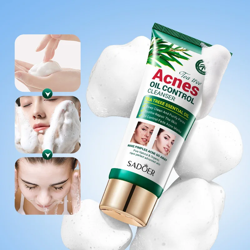 New Arrival SADOER Tea Tree Acne Removing and Oil Control Facial Cleanser