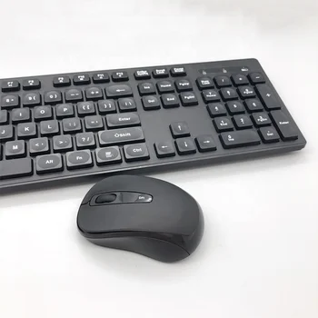 High quality latest white black 2.4 G Wireless office computer chocolate mute soft touch keys keyboard and mouse combo KMSW-112