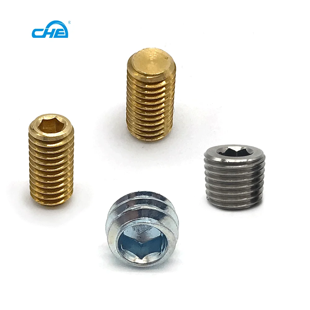 Messing Set Schroeven Socket Head Set Schroef Grub Schroef Set M6 8Mm Door Gat Gegalvaniseerd In China Custom Bevestigingsmiddel Fabrikant
