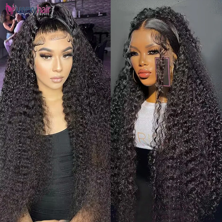 Wholesale Glueless Hd Lace Wigs For Black Women Kinky Curly Lace Front ...