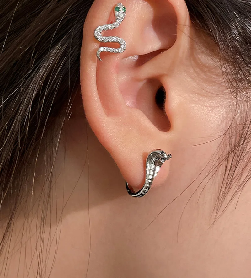 Orecchini al lobo con serpente – Cuori e Frecce Orecchini al lobo con serpente – Cuori e Frecce