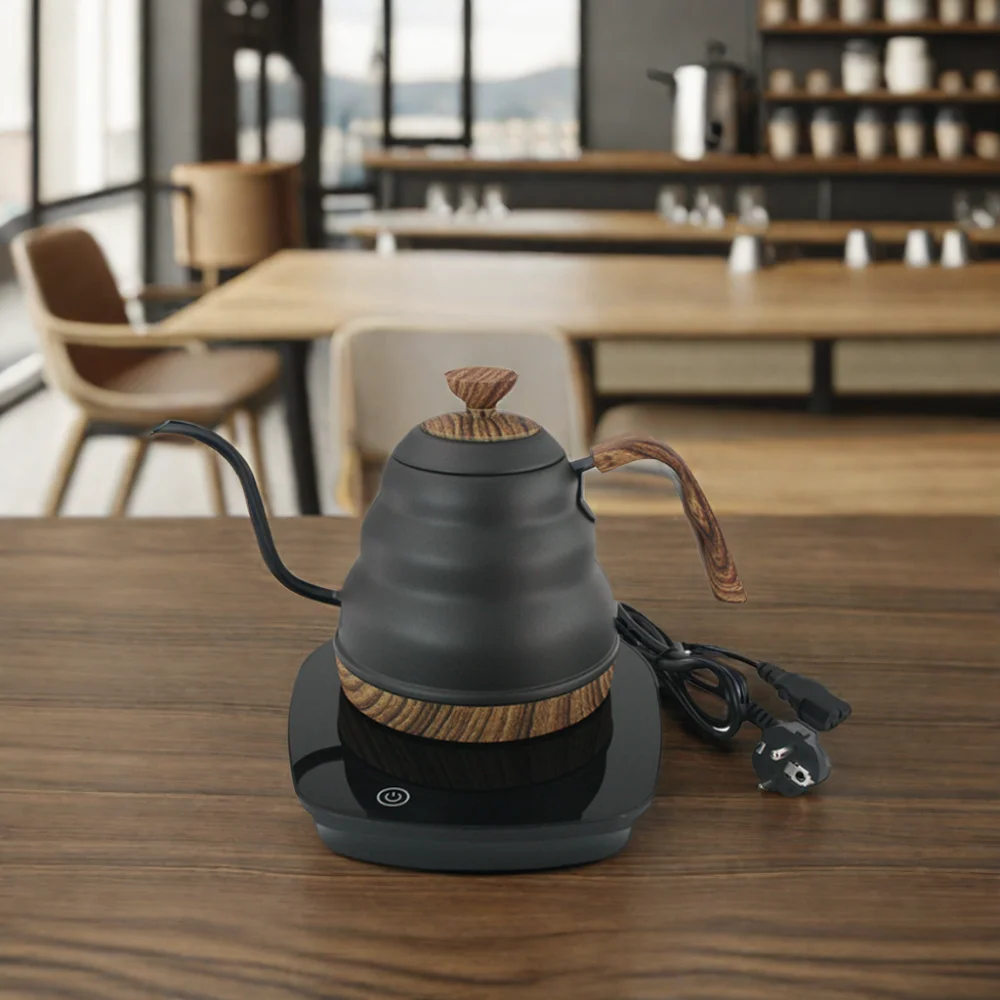 500ML Digital Electric Gooseneck Kettle Smart Stainless Steel Coffee Tea Pot Kitchen Utensils