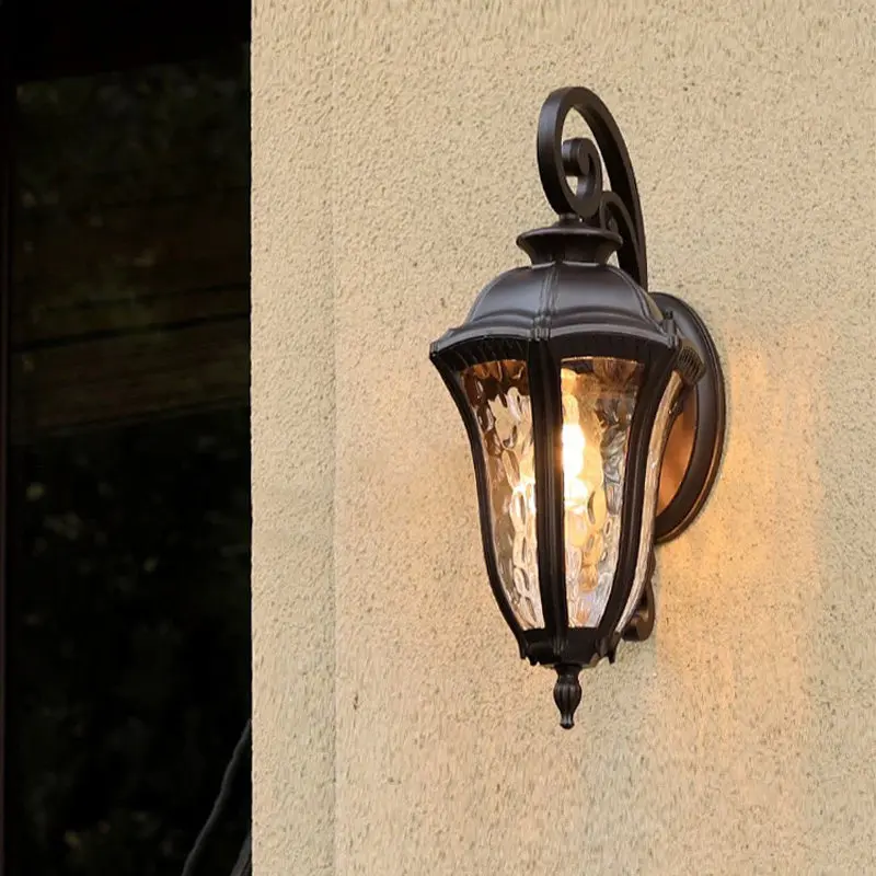 Dış Mekan Su Geçirmez IP55 Avrupa Tarzı Villa Dış Duvar Lambası Bahçe Koridoru Bahçe Balkon Teras İçin 5 Yıl Garanti