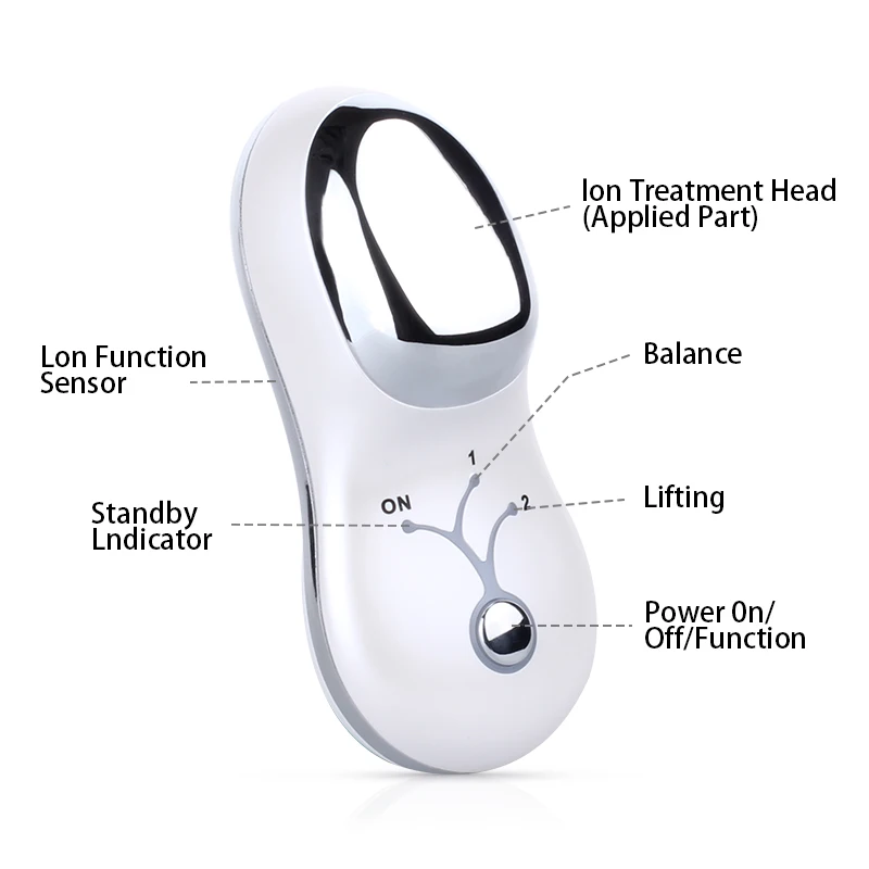 2022  Mini Microcurrent Galvanic Appliance Vibrating Facial Women Beauty Device Face Care
