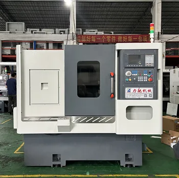 Horizontal Turning slant bed cnc lathe machine gang type cnc lathe fanuc metal Servo Spindle Living Tools Collet cnc lathe