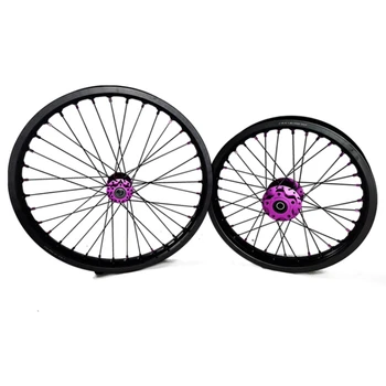 Best Price Fit Surron Light Bee X 2019-2023 Rims Wheel Set 1.6*19 1.85*16 Pink Hubs Pink Rims Electric Dirt Bike Wheels