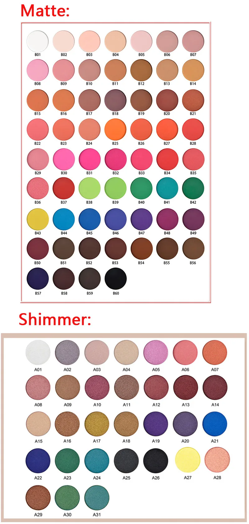 
Алюминиевая маленькая неоновая прессованная Магнитная кастрюля для теней для век 26 мм с высоким пигментом черного дерева бамбука 4 неоновых цвета 