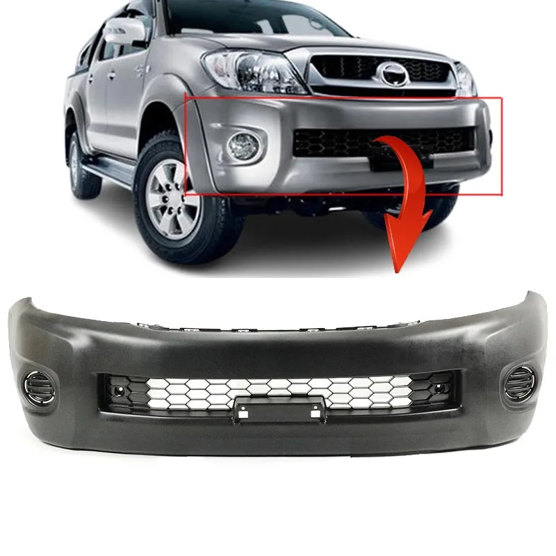 car body kit  W/Flare Holes front bumper cover with grille for TOYOTA hilux 2009