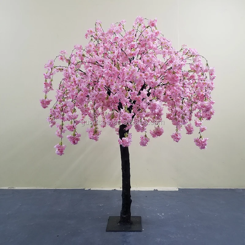 Центральное украшение свадебного стола, искусственное красное цветущее дерево вишни