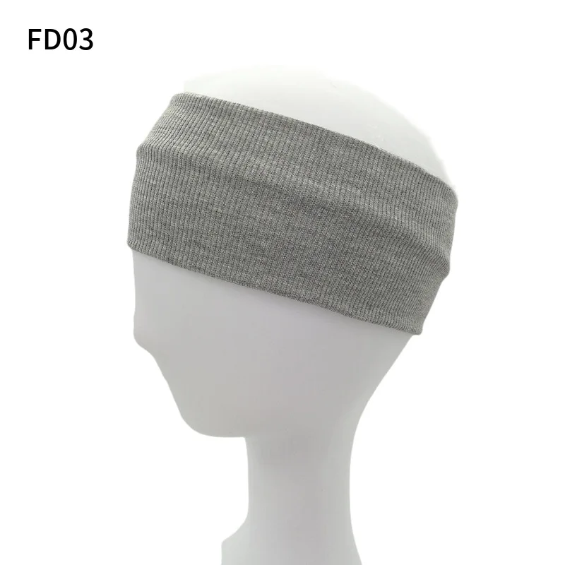 Wholesale Custom Elastic Hair Bands Solid Color Knitted Headbands for Women's Sports Uni aperçu 2