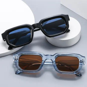 2024 UV400 Polarized Retro Small Square Sunglasses Men Women Fashion Frames Black PC Material Unisex Eyewear