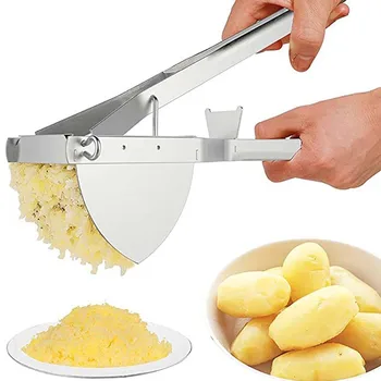 Square Stainless Steel Manual Potato Ricer Masher Fruit Cold Press Hand
