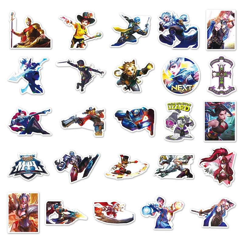 Mobile Legends Game Customization Sticker Kawaii Waterproof Decoration ...