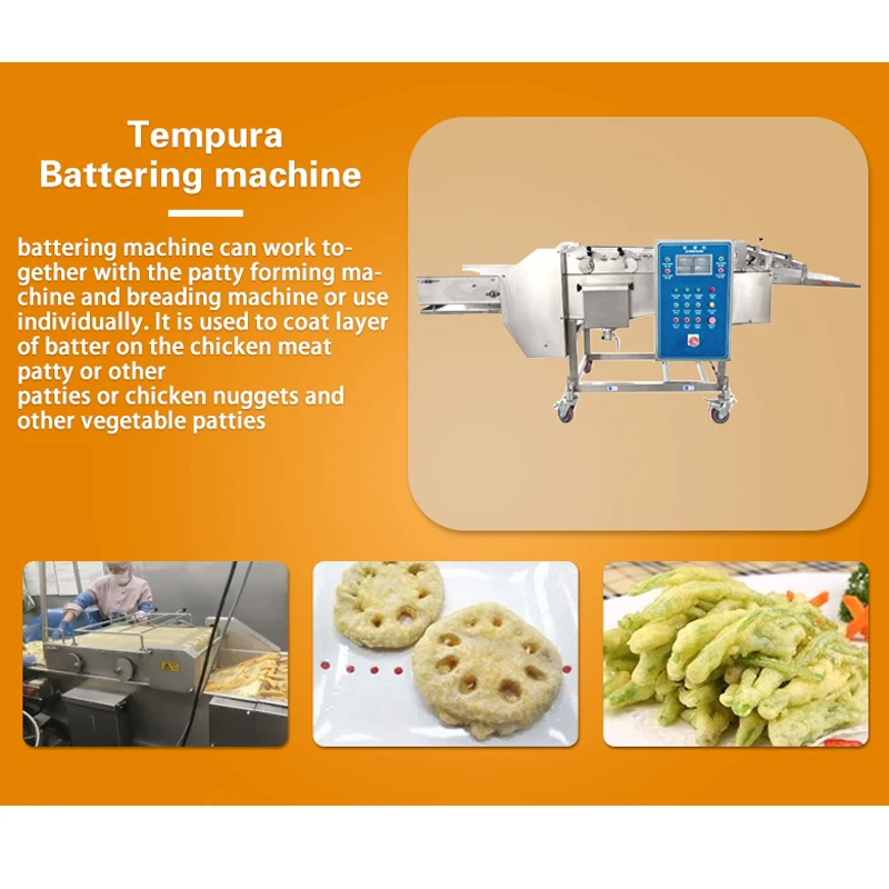 TCA Full Automatic Deep Fried Chicken Nuggets Burger Patty Forming Making Machine Production Line