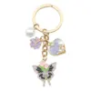 Er722-farfalla cuore viola-7,7*3 cm-11,22 g