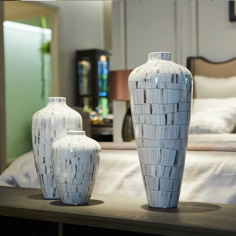 Современный Креативный домашний декор для гостиной 50 см высокий керамический большой фарфоровый ваза ручной работы