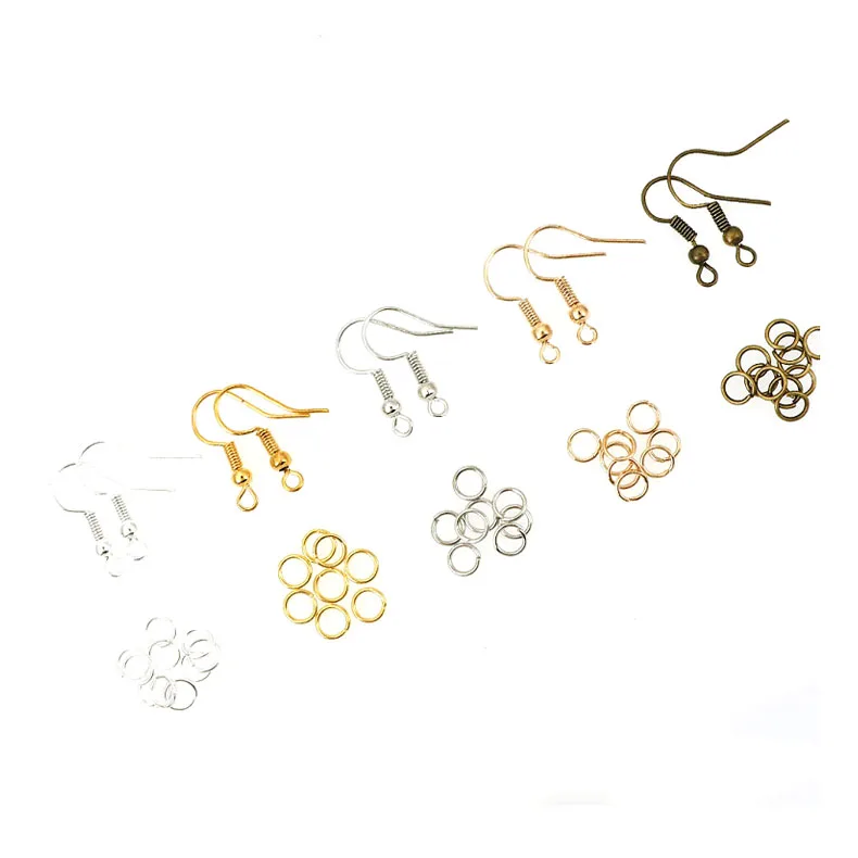 1 set Alloy Accessories Jewelry Set Jewelry Making Tools Open Jump Rings  Lobster Clasp Earring Hook Jewelry Making Supplies Kit