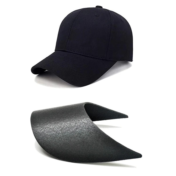 YN Custom Size Personalized Curve Shape High Quality Baseball Cap Bill Inserts Baseball Hat Brim Inserts Plastic Baseball Board