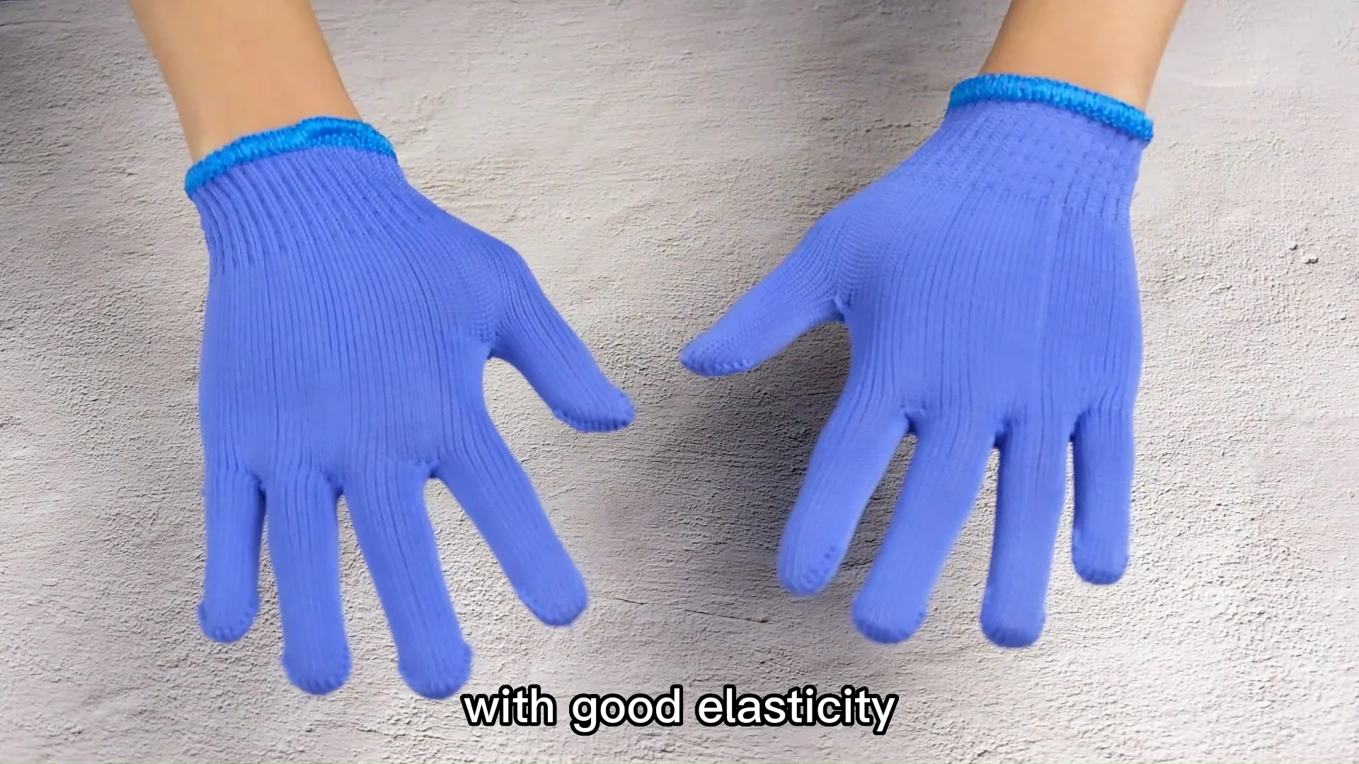 High Quality Blue Nylon Safety Work Glove 10 Gauge Polyester Guantes