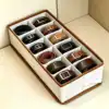 12-compartment belt storage box-beige