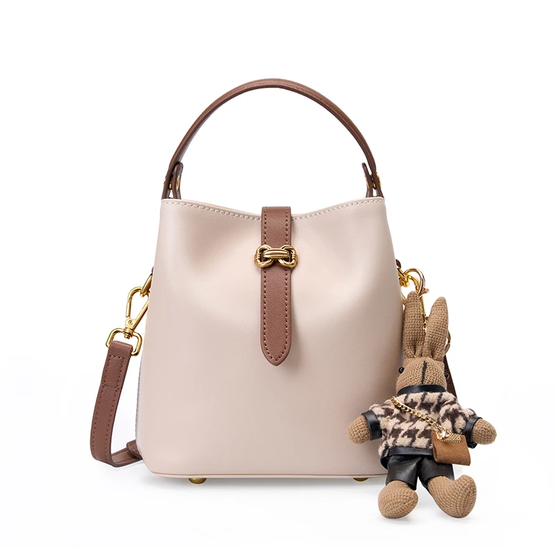 Factory Customization Lady Famale Leather Crossbody Cross Body Shoulder Bag Leather Bag for Ladies Bucket for WomenBag