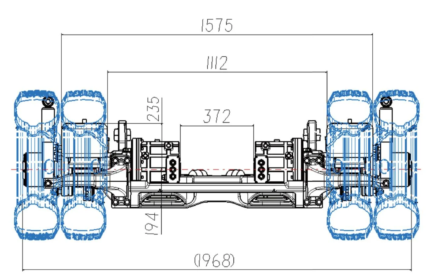 Brogen 110 120kw Electric Axle With Differential Rear Differential Axle