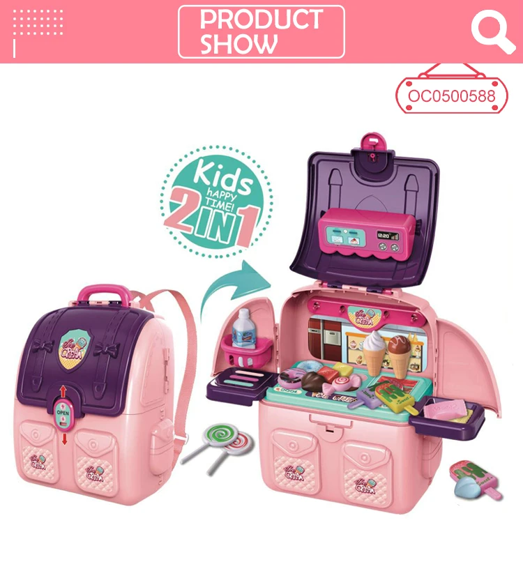 Happy Time Little Chef 2 in 1 Backpack Kitchen Sets Toys Cooking