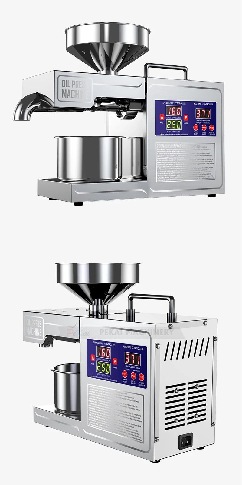 B03S Automatic Peanut Seed Oil Extraction Machine for Cold & Hot