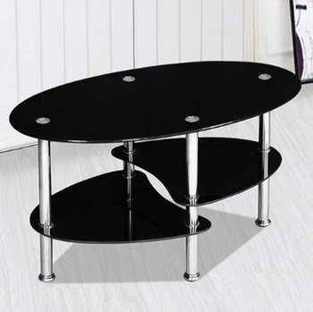 Hot Selling Modern Design Metal 2 tier Glass Coffee Tables Side Tables 2024 Best Seller Living Room Furniture Sets