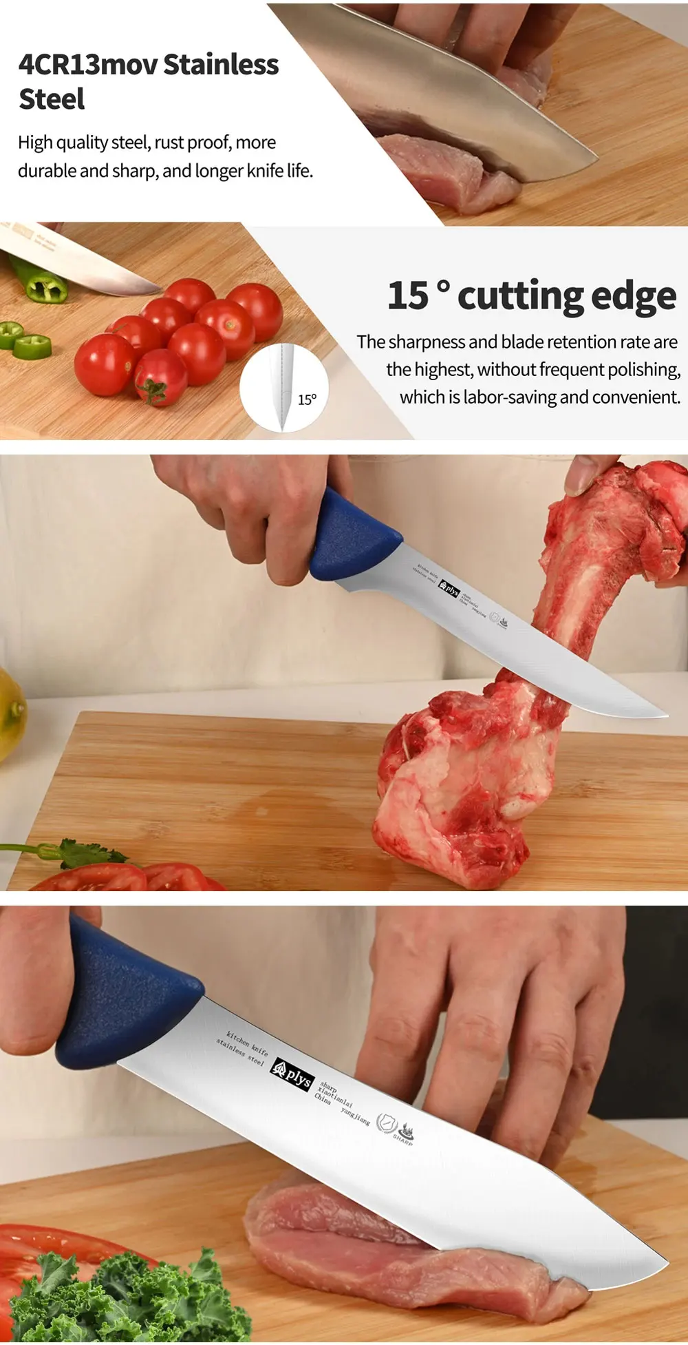 Kitchen Boning Knife Set Stainless Steel Butcher Knife Professional