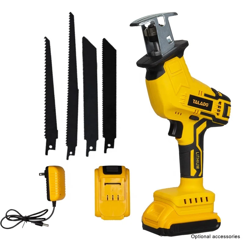 TALADO 20V Cordless Reciprocating Mini Saw With Blade Wood Metal Cutting Machine Portable Electric Saber Saw