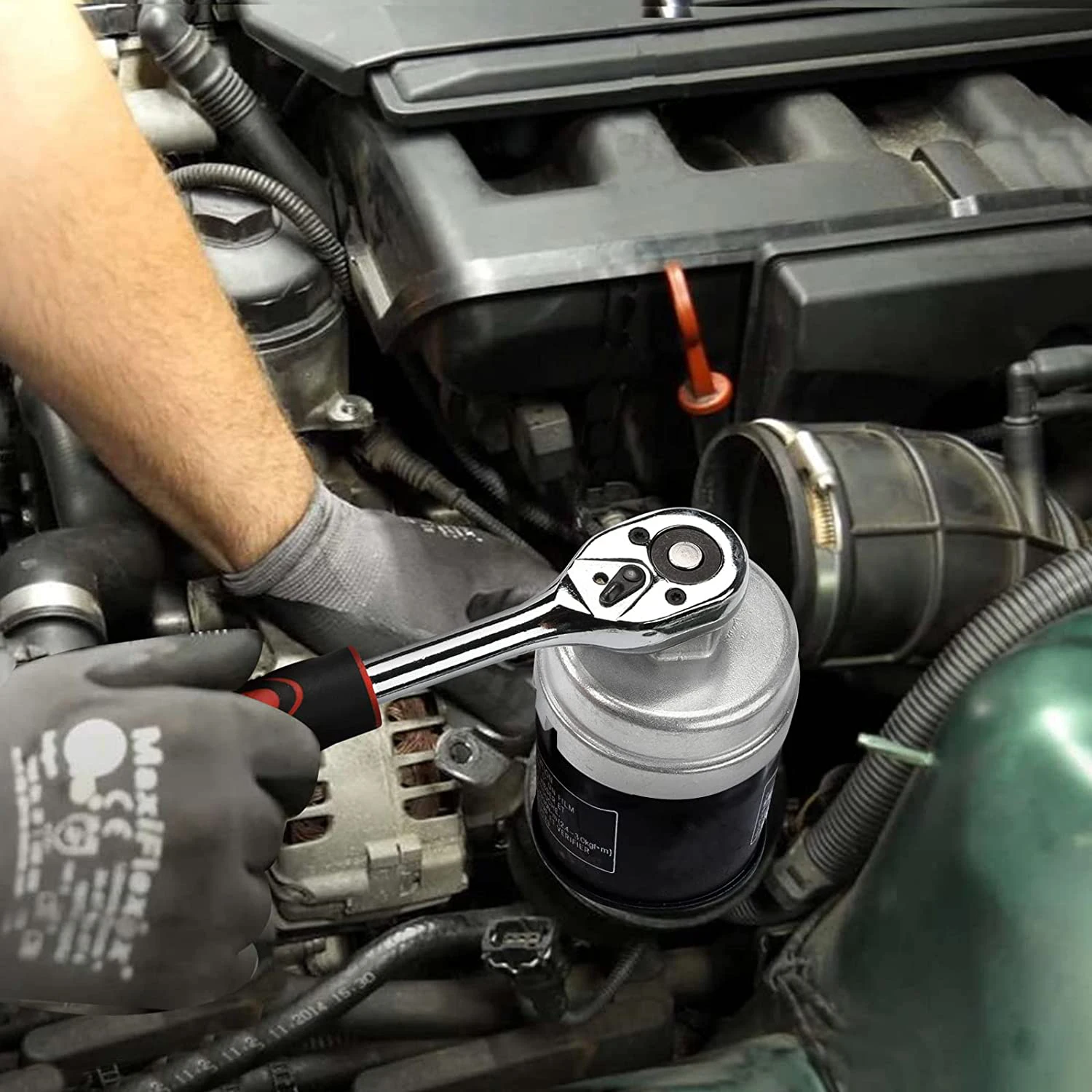 Set Di 26 Bussole A Impatto Da 3/8 Pollici In Acciaio CRV Con Presa Profonda E Standard Costruzione Robusta A 6 Punti Metrica Da 9 Mm A 30 Mm - Foto 5