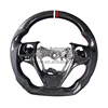 Black leather+carbon fiber+red white return mark+red stitching