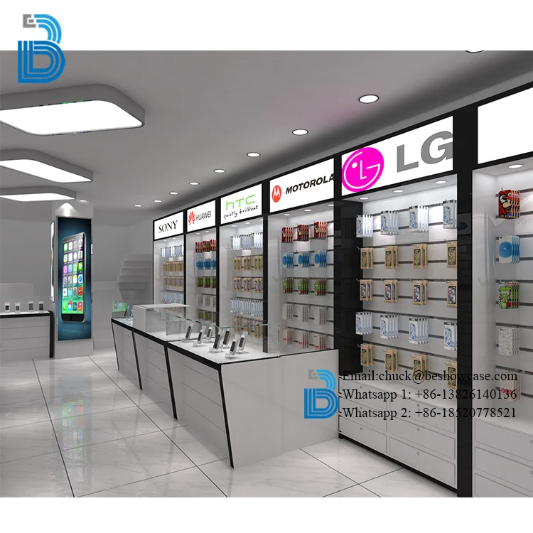 High Quality Modern Cell Phone Display Rack for Mobile Phone Shop Interior  Design