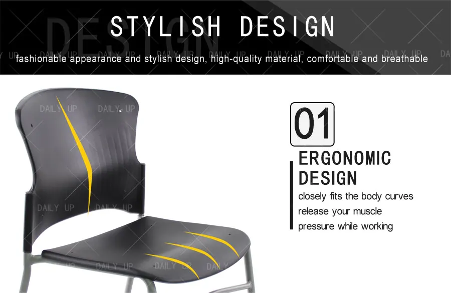 High Quality Kitchen Chair With Wheels Metal Frame Mobile Training Chair With Cushion And Ergonomic Armrest For Dining And Study