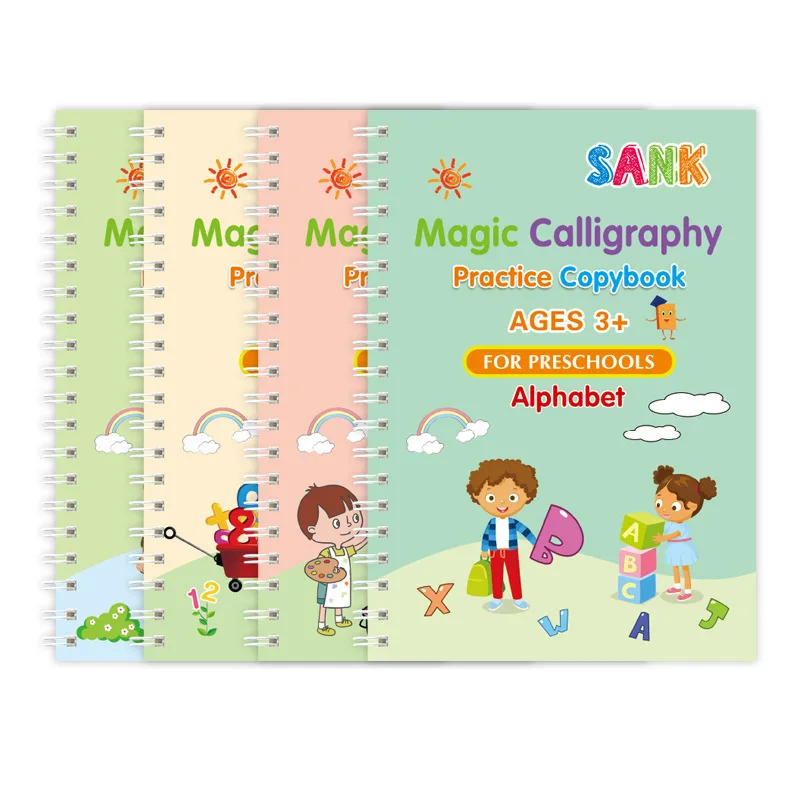 Educational Book Reusable Book Sets kids children Print Hand writing German/ French Language Sank Magic Practice Copybook