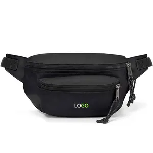 Wholesale Custom Waterproof Polyester Fanny Pack Sport Waist Bag with Logo Travel Chest Sling Bag Outdoor Unisex
