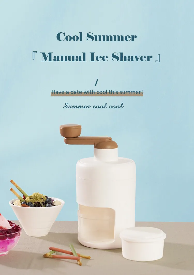 Mini Portable Slushies Ice Crusher And Shaved Machine Household Hand Crank Ice Crusher Manual