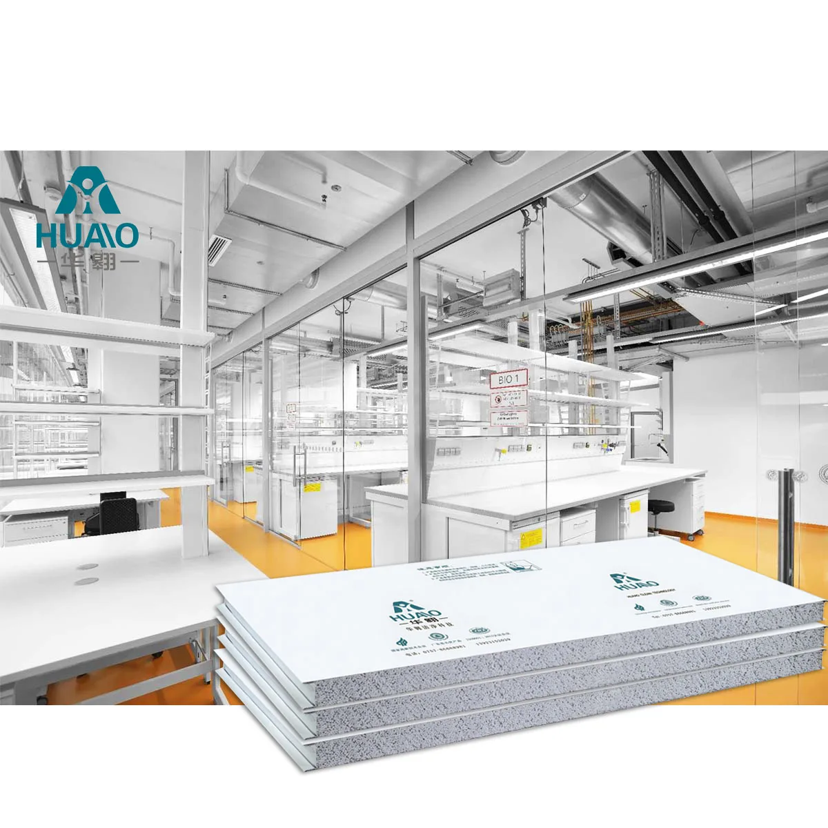 CE standard Sound insulation EPS calcium silicate wall panel for food factory building