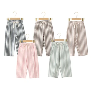 Super Quality Children Spring Chic Elastic Waistband Knitted Comfortable Baby Girls and Boys Long Pants