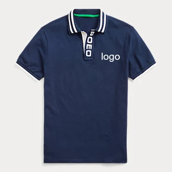 customized logo high quality mens striped thread collar