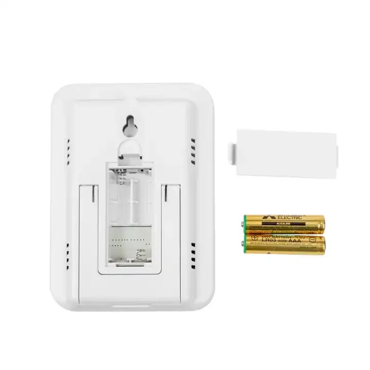 Factory Hot Selling LCD Display Slim Digital Tabletop Desk Alarm Clock Temperature Humidity Hygrometer for Bedroom Living Room